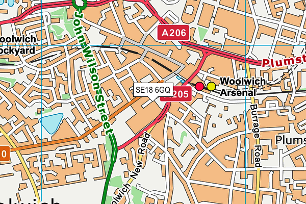 SE18 6GQ map - OS VectorMap District (Ordnance Survey) SE18 6GQ map - OS VectorMap District (Ordnance Survey)