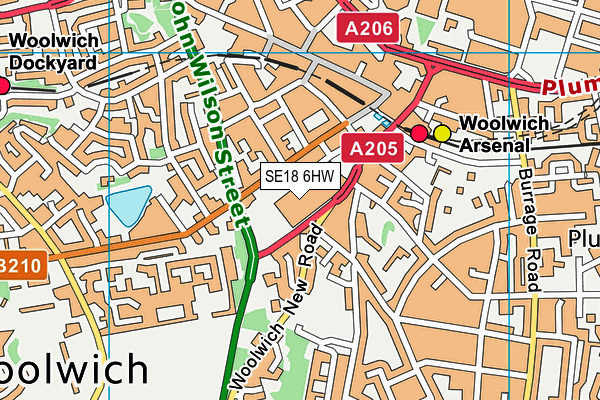 SE18 6HW map - OS VectorMap District (Ordnance Survey) SE18 6HW map - OS VectorMap District (Ordnance Survey)