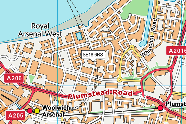 SE18 6RS map - OS VectorMap District (Ordnance Survey) SE18 6RS map - OS VectorMap District (Ordnance Survey)