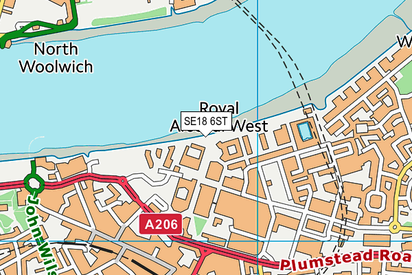SE18 6ST map - OS VectorMap District (Ordnance Survey) SE18 6ST map - OS VectorMap District (Ordnance Survey)
