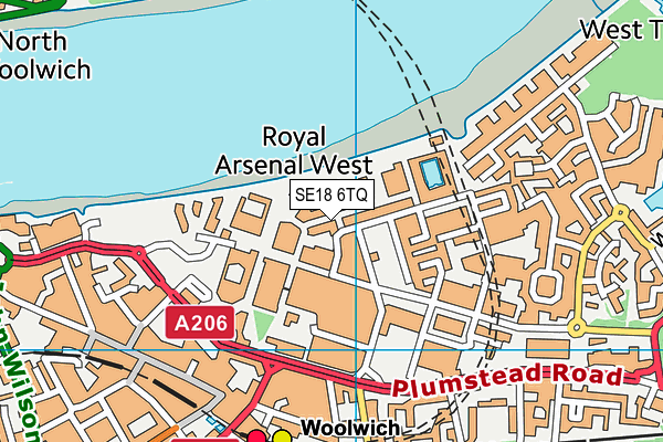 SE18 6TQ map - OS VectorMap District (Ordnance Survey) SE18 6TQ map - OS VectorMap District (Ordnance Survey)