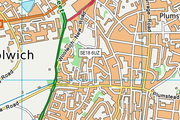 SE18 6UZ map - OS VectorMap District (Ordnance Survey) SE18 6UZ map - OS VectorMap District (Ordnance Survey)