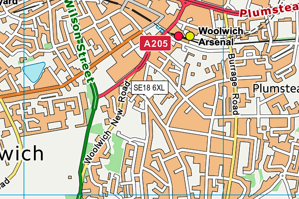 SE18 6XL map - OS VectorMap District (Ordnance Survey) SE18 6XL map - OS VectorMap District (Ordnance Survey)
