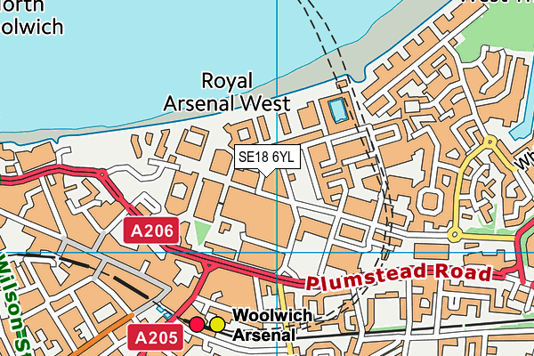 SE18 6YL map - OS VectorMap District (Ordnance Survey) SE18 6YL map - OS VectorMap District (Ordnance Survey)