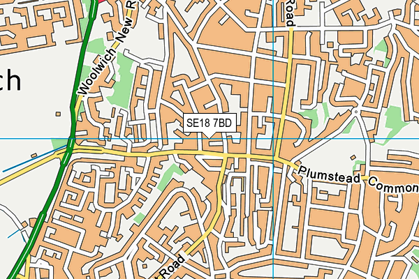 SE18 7BD map - OS VectorMap District (Ordnance Survey) SE18 7BD map - OS VectorMap District (Ordnance Survey)