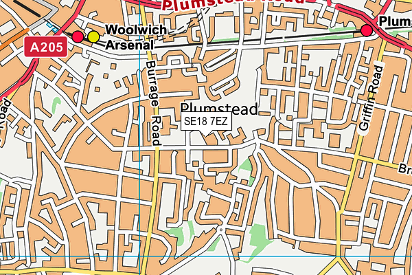 SE18 7EZ map - OS VectorMap District (Ordnance Survey) SE18 7EZ map - OS VectorMap District (Ordnance Survey)