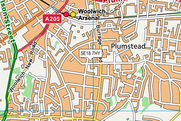 SE18 7HY map - OS VectorMap District (Ordnance Survey) SE18 7HY map - OS VectorMap District (Ordnance Survey)