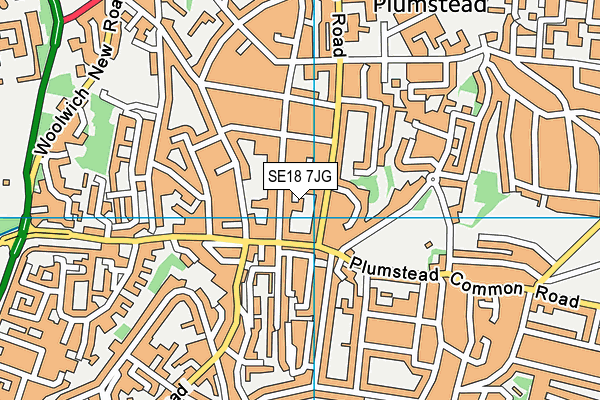 SE18 7JG map - OS VectorMap District (Ordnance Survey) SE18 7JG map - OS VectorMap District (Ordnance Survey)