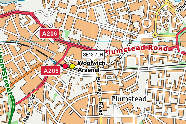 SE18 7LH map - OS VectorMap District (Ordnance Survey) SE18 7LH map - OS VectorMap District (Ordnance Survey)