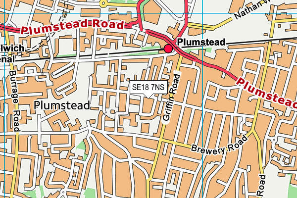SE18 7NS map - OS VectorMap District (Ordnance Survey) SE18 7NS map - OS VectorMap District (Ordnance Survey)