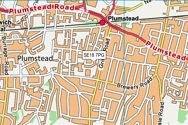 SE18 7PG map - OS VectorMap District (Ordnance Survey) SE18 7PG map - OS VectorMap District (Ordnance Survey)