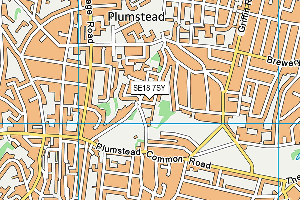SE18 7SY map - OS VectorMap District (Ordnance Survey) SE18 7SY map - OS VectorMap District (Ordnance Survey)