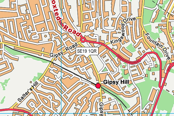 SE19 1QR map - OS VectorMap District (Ordnance Survey) SE19 1QR map - OS VectorMap District (Ordnance Survey)