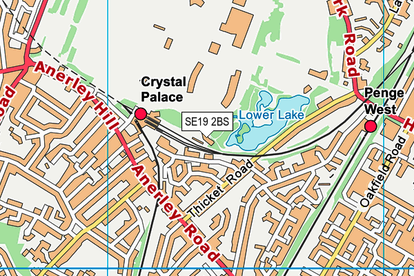 SE19 2BS map - OS VectorMap District (Ordnance Survey) SE19 2BS map - OS VectorMap District (Ordnance Survey)