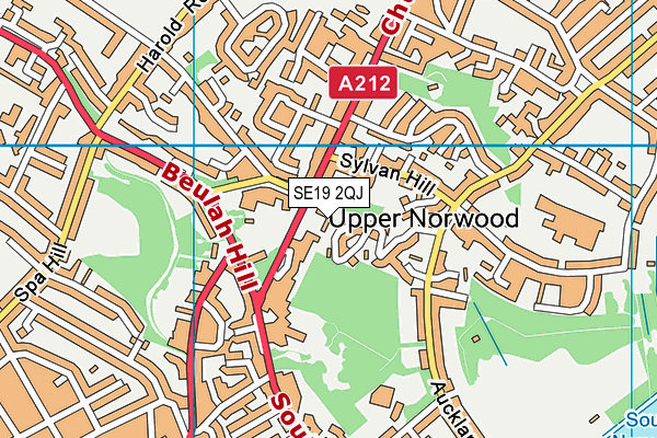 SE19 2QJ map - OS VectorMap District (Ordnance Survey) SE19 2QJ map - OS VectorMap District (Ordnance Survey)