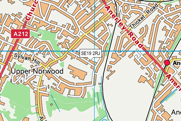 SE19 2RJ map - OS VectorMap District (Ordnance Survey) SE19 2RJ map - OS VectorMap District (Ordnance Survey)