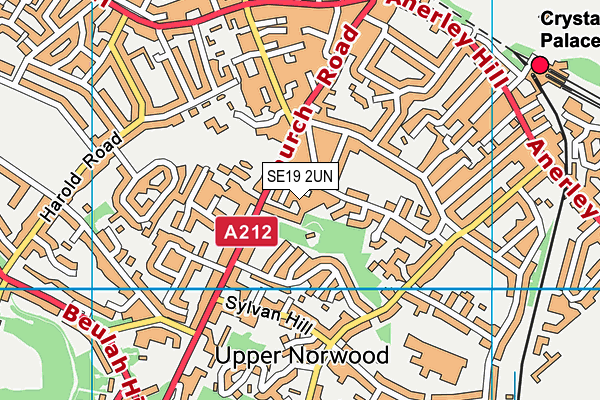 SE19 2UN map - OS VectorMap District (Ordnance Survey) SE19 2UN map - OS VectorMap District (Ordnance Survey)