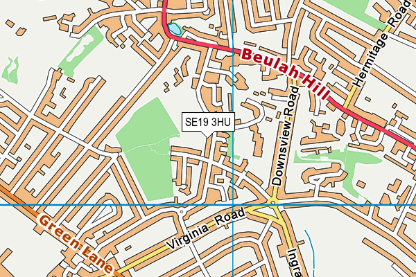 SE19 3HU map - OS VectorMap District (Ordnance Survey)