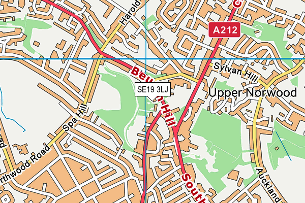 SE19 3LJ map - OS VectorMap District (Ordnance Survey) SE19 3LJ map - OS VectorMap District (Ordnance Survey)