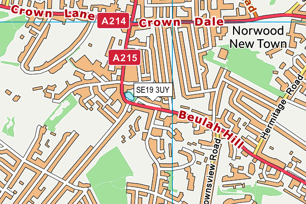 SE19 3UY map - OS VectorMap District (Ordnance Survey) SE19 3UY map - OS VectorMap District (Ordnance Survey)