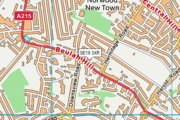 SE19 3XR map - OS VectorMap District (Ordnance Survey) SE19 3XR map - OS VectorMap District (Ordnance Survey)