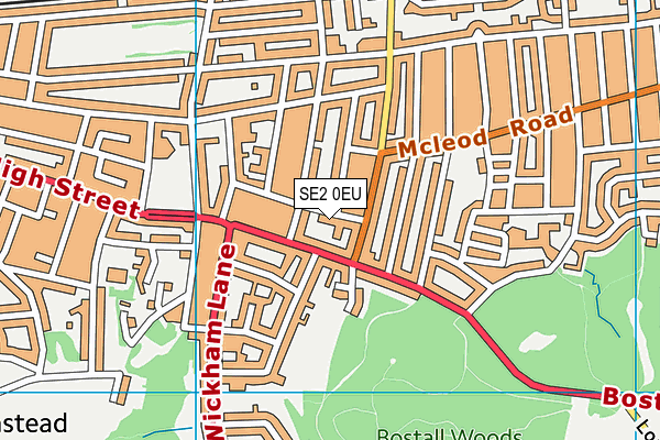 SE2 0EU map - OS VectorMap District (Ordnance Survey) SE2 0EU map - OS VectorMap District (Ordnance Survey)