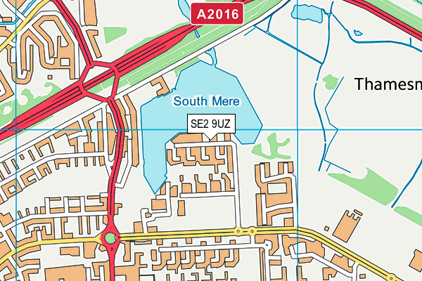 SE2 9UZ map - OS VectorMap District (Ordnance Survey) SE2 9UZ map - OS VectorMap District (Ordnance Survey)