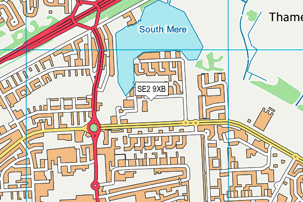 SE2 9XB map - OS VectorMap District (Ordnance Survey) SE2 9XB map - OS VectorMap District (Ordnance Survey)