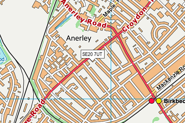 SE20 7UT map - OS VectorMap District (Ordnance Survey) SE20 7UT map - OS VectorMap District (Ordnance Survey)