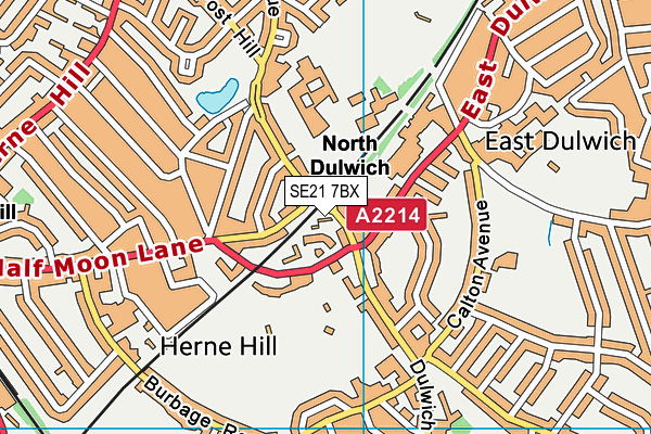 SE21 7BX map - OS VectorMap District (Ordnance Survey) SE21 7BX map - OS VectorMap District (Ordnance Survey)