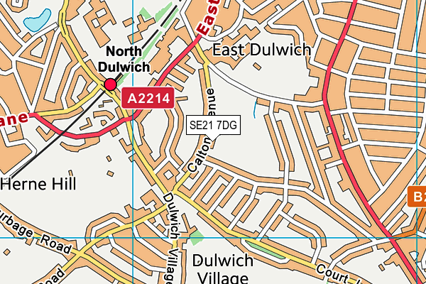 SE21 7DG map - OS VectorMap District (Ordnance Survey) SE21 7DG map - OS VectorMap District (Ordnance Survey)