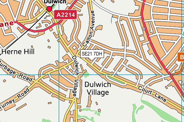 SE21 7DH map - OS VectorMap District (Ordnance Survey) SE21 7DH map - OS VectorMap District (Ordnance Survey)
