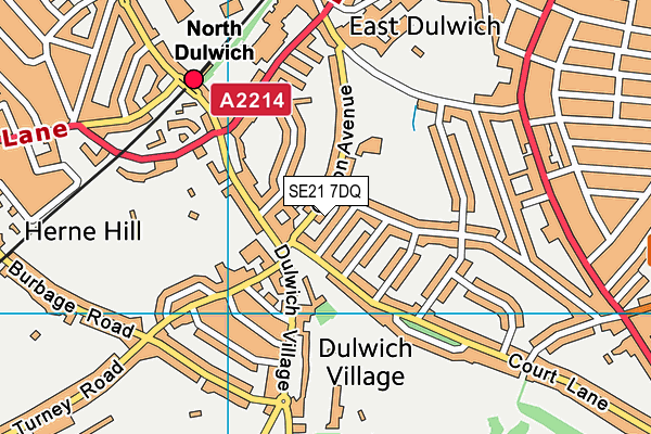 SE21 7DQ map - OS VectorMap District (Ordnance Survey)