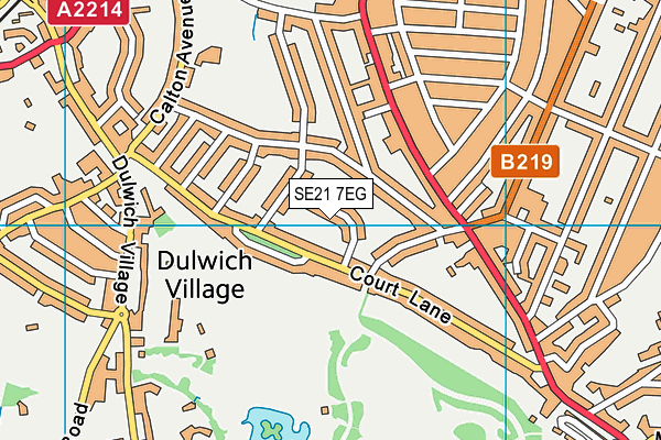 SE21 7EG map - OS VectorMap District (Ordnance Survey)