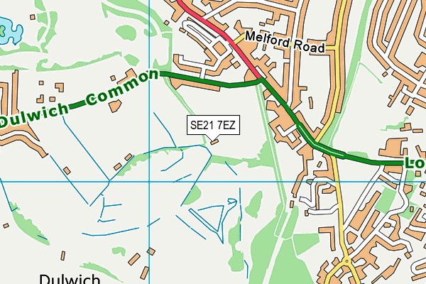 SE21 7EZ map - OS VectorMap District (Ordnance Survey) SE21 7EZ map - OS VectorMap District (Ordnance Survey)