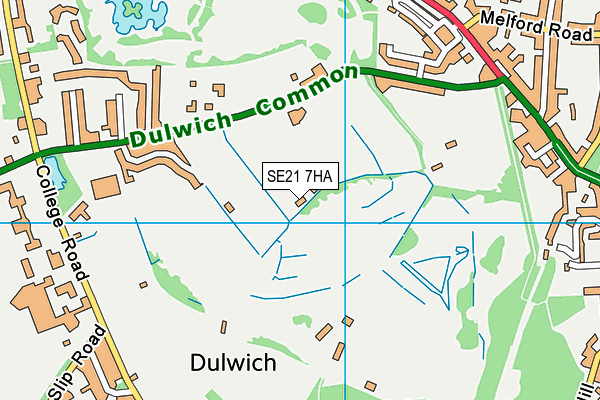 SE21 7HA map - OS VectorMap District (Ordnance Survey) SE21 7HA map - OS VectorMap District (Ordnance Survey)