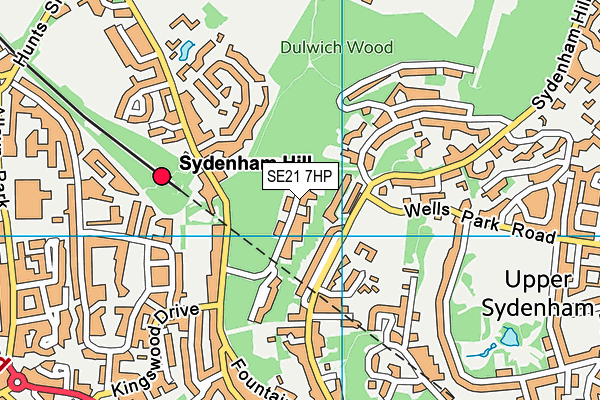 SE21 7HP map - OS VectorMap District (Ordnance Survey) SE21 7HP map - OS VectorMap District (Ordnance Survey)