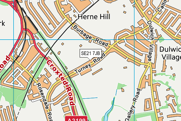 SE21 7JB map - OS VectorMap District (Ordnance Survey) SE21 7JB map - OS VectorMap District (Ordnance Survey)
