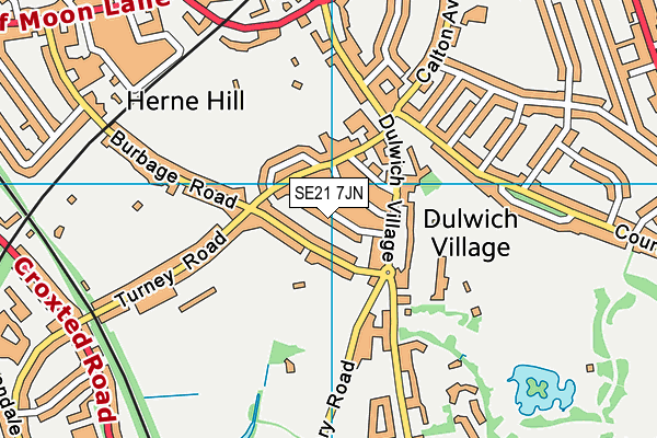 SE21 7JN map - OS VectorMap District (Ordnance Survey)