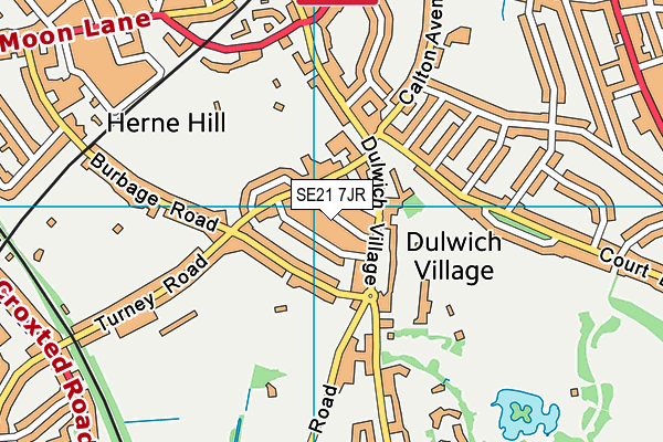 SE21 7JR map - OS VectorMap District (Ordnance Survey)