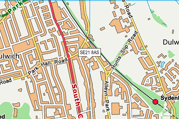 SE21 8AS map - OS VectorMap District (Ordnance Survey) SE21 8AS map - OS VectorMap District (Ordnance Survey)