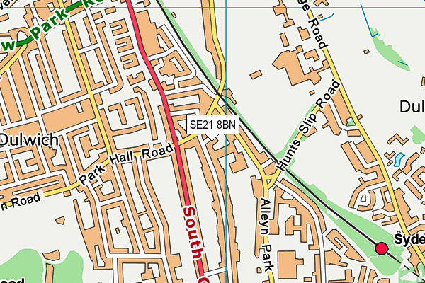 SE21 8BN map - OS VectorMap District (Ordnance Survey) SE21 8BN map - OS VectorMap District (Ordnance Survey)