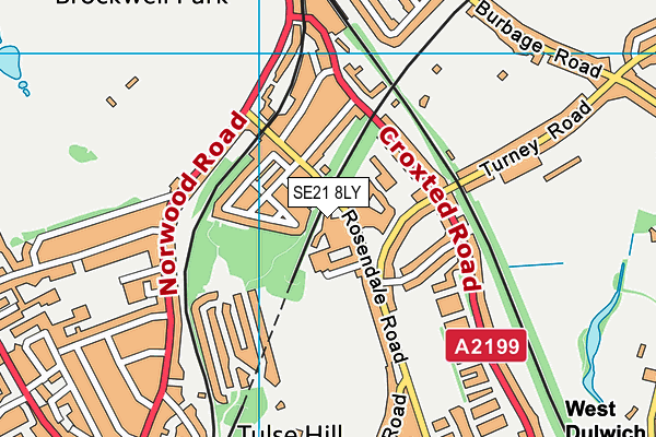 SE21 8LY map - OS VectorMap District (Ordnance Survey)