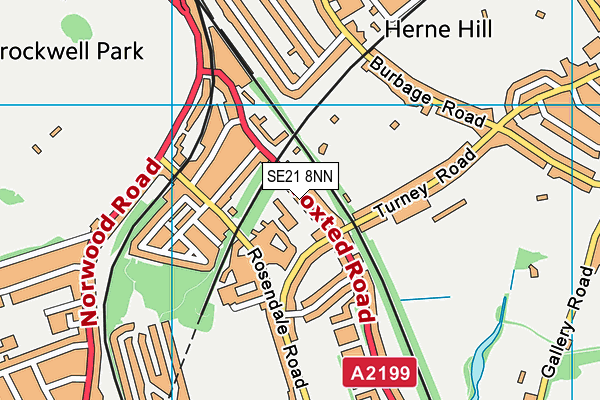 SE21 8NN map - OS VectorMap District (Ordnance Survey)