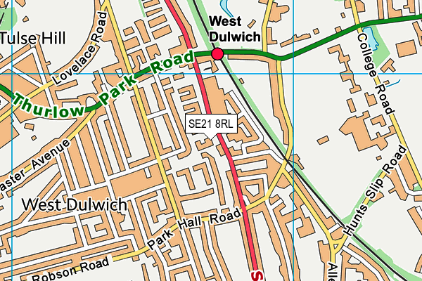 SE21 8RL map - OS VectorMap District (Ordnance Survey) SE21 8RL map - OS VectorMap District (Ordnance Survey)