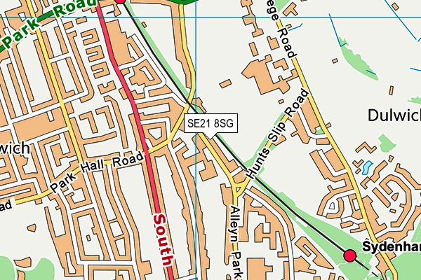 SE21 8SG map - OS VectorMap District (Ordnance Survey) SE21 8SG map - OS VectorMap District (Ordnance Survey)