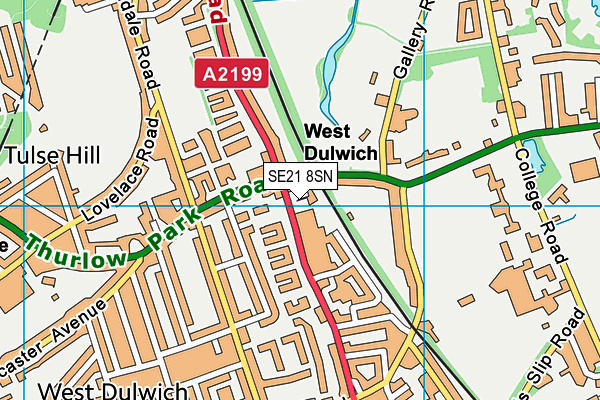 SE21 8SN map - OS VectorMap District (Ordnance Survey) SE21 8SN map - OS VectorMap District (Ordnance Survey)