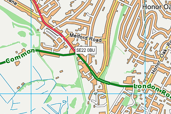 SE22 0BU map - OS VectorMap District (Ordnance Survey) SE22 0BU map - OS VectorMap District (Ordnance Survey)
