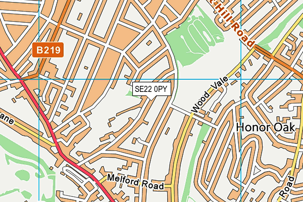 SE22 0PY map - OS VectorMap District (Ordnance Survey) SE22 0PY map - OS VectorMap District (Ordnance Survey)