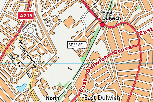 SE22 8EJ map - OS VectorMap District (Ordnance Survey) SE22 8EJ map - OS VectorMap District (Ordnance Survey)